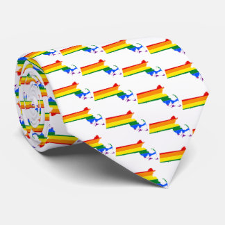 Pride TIE FÖR LGBTQ MASSACHUSETTS Slips