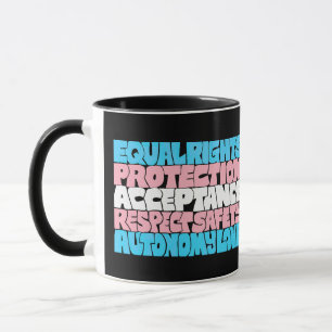 PRIDE Trans höger flagga LGBT-offertgåva av ord ar Mugg