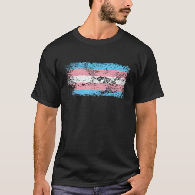 Pride Transgender Flagga Trans Flagga Tee (Framsida)