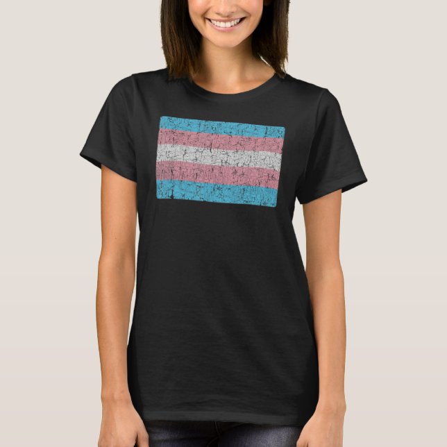 Pride Transgender Flagga Trans Flagga Tee (Framsida)