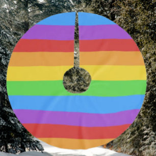 Pride Tree: Regnbågsflagga Julgransmatta Borstad Polyester