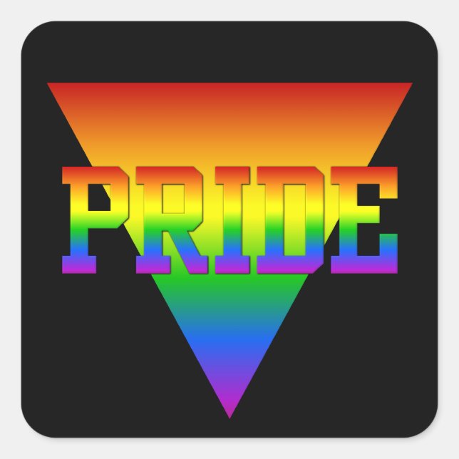 Pride Triangelklistermärken Fyrkantigt Klistermärke (Framsida)