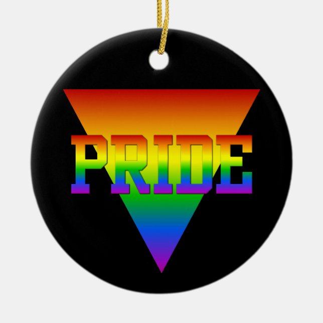 Pride Triangelns-utsmyckning, anpassa Julgransprydnad Keramik (Framsidan)