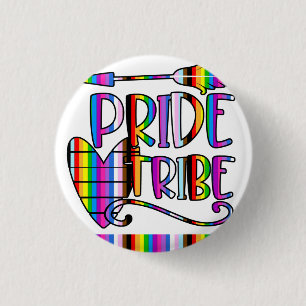 Pride Tribe - LGBTQ+ inklusive regnbåge Knapp