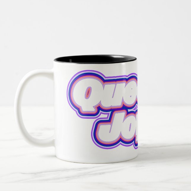 Pride Typografi Konst Två-Tonad Mugg (Vänster)