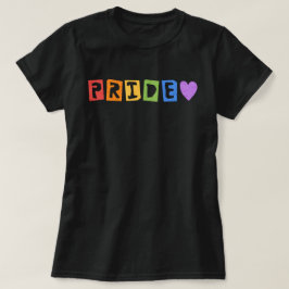 Pride Typografi Regnbåge T-Shirt