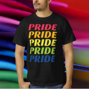 PRIDE Upprepad Typografi T Shirt