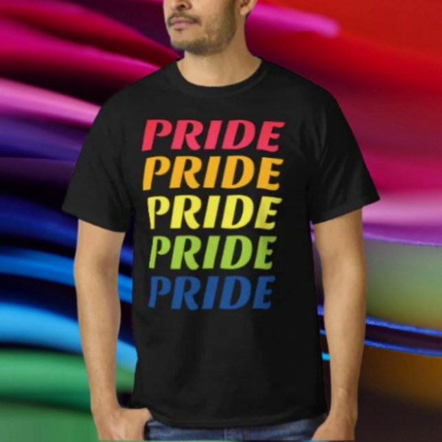 PRIDE Upprepad Typografi T Shirt (Skapare uppladdad)