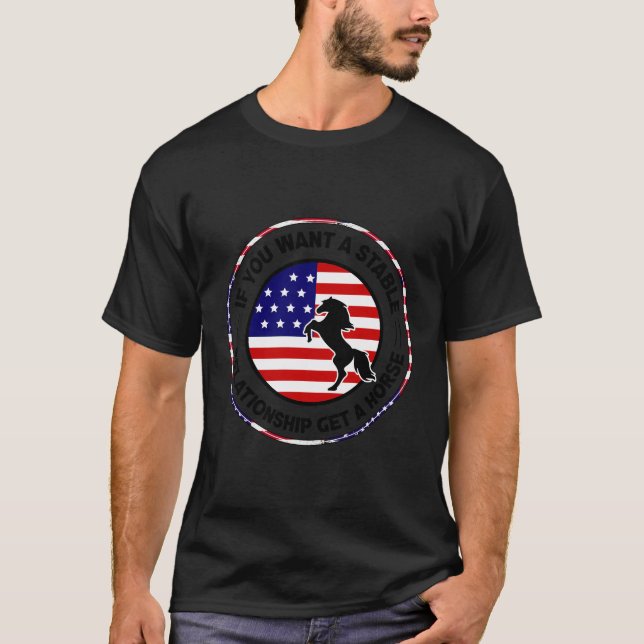Pride USA Färg Flagga Horse Owner Kärlek Derby Day T Shirt (Framsida)