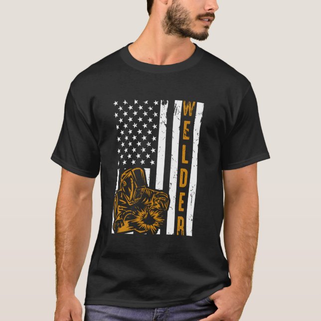 Pride USA flagga Far Welding T Shirt (Framsida)