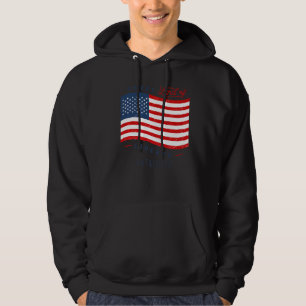 Pride USA:s Flagga USA:s 4:e juli Patriotic Americ Hoodie