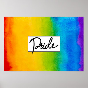 Pride Vattenfärg Stil Poster