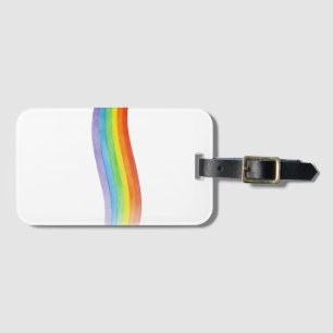 Pride vattenfärgsregnbåge bagagebricka
