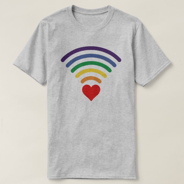 PRIDE VIBE RAINBOW WIFI TEE SHIRT (Design framsida)