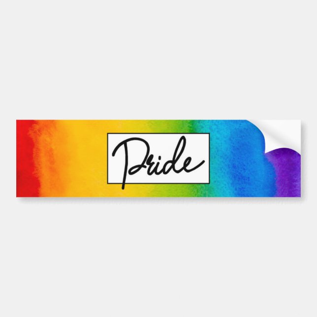 Pride Watercolor Stil Bildekal (Framsidan)