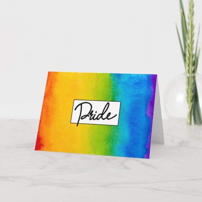 Pride Watercolor Stil Kort (Framsida)