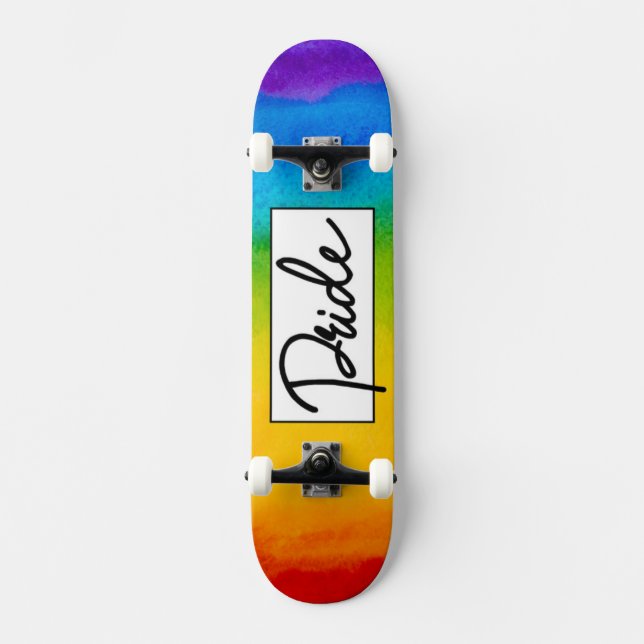 Pride Watercolor Stil Mini Skateboard Bräda 18,5 Cm (Framsida)