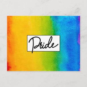 Pride Watercolor Stil Vykort