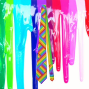 Pride Weave: Sammanvävd regnbågsflagga Slips