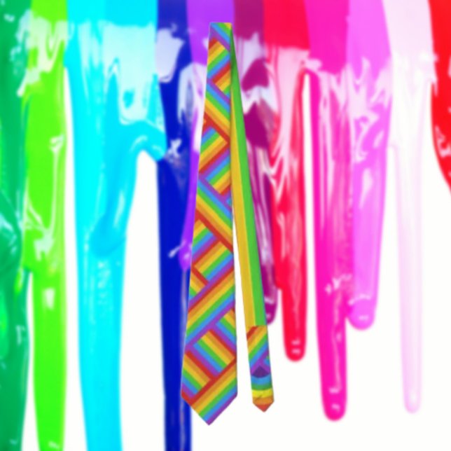 Pride Weave: Sammanvävd regnbågsflagga Slips (Skapare uppladdad)