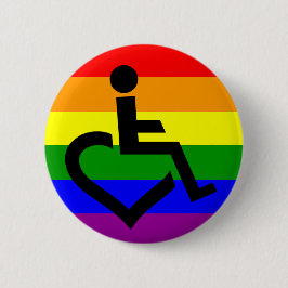 Prideemblem för handikappade personer LGBT Knapp