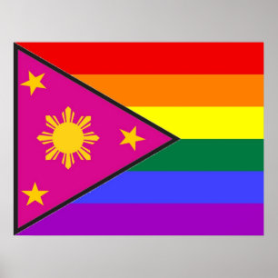 Prideflagga för filippin GLBT Poster