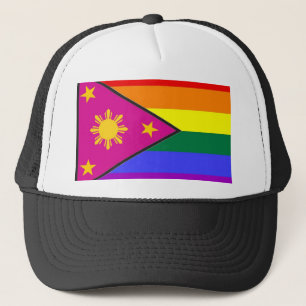 Prideflagga för filippin GLBT Truckerkeps