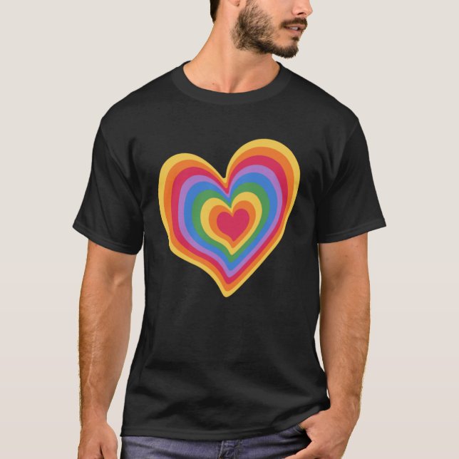 Pridegrejer med regnbågs kärlek 12 t shirt (Framsida)