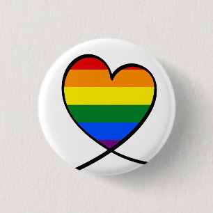 Pridehjärta Knapp