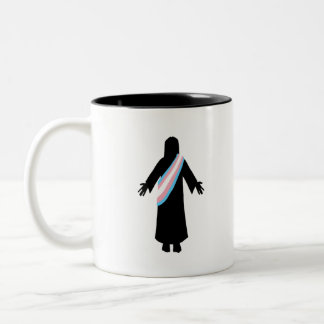 PrideJesus TransFlagg Två-Tonad Mugg