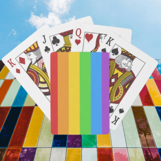 Pridekortlek: Regnbågsflagga Casinokort (Skapare uppladdad)
