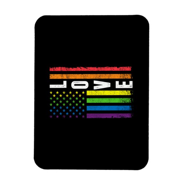 Pridepresent För Hbtq Män Kvinnor Regnbågsflagga G Magnet (Vertikal)