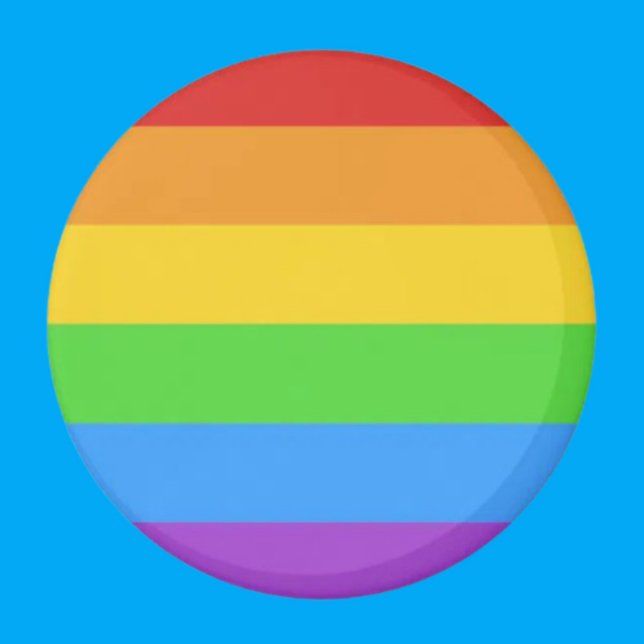 PridePulse: Regnbågsstolthetsknapp Magnet (Skapare uppladdad)