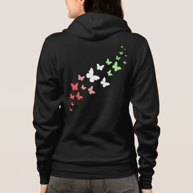 Pridet Abrosexuell Butterfly T Shirt (Baksida)