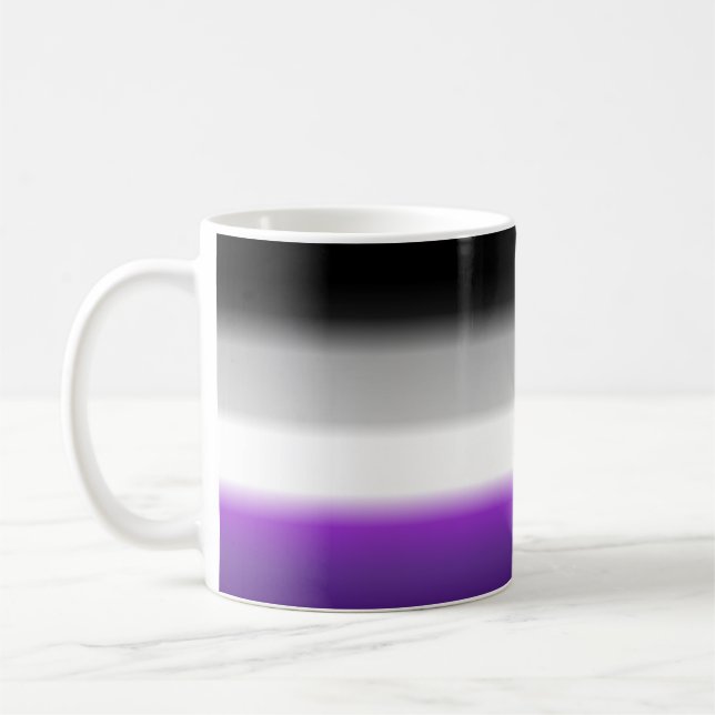 Pridet Ace Asexuellt övertoning Flagga: Vågrät Ran Kaffemugg (Vänster)