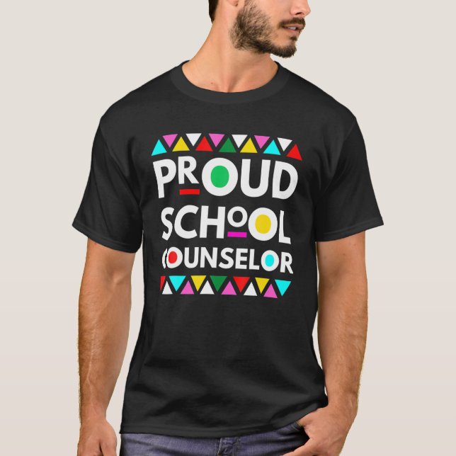 Pridet Afrikas  för stolt skolrådgivare i svart hi T Shirt (Framsida)
