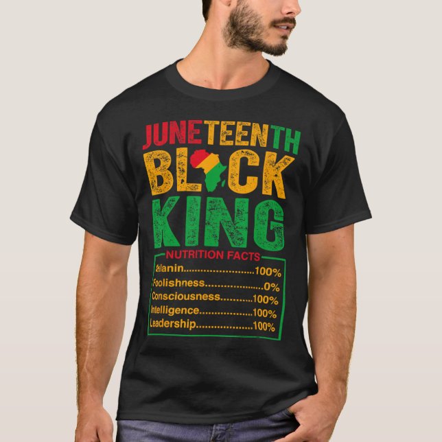 Pridet Afrikas Manar i Svarta Kung T Shirt (Framsida)
