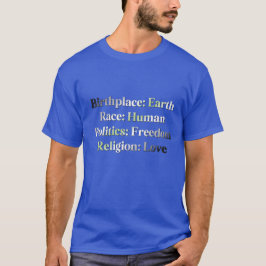 Pridet Agender - Birthplace: Earth Tävling: Human T Shirt