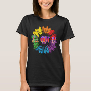 Pridet All out Bi Bisexual Motivational Quote Bi T Shirt
