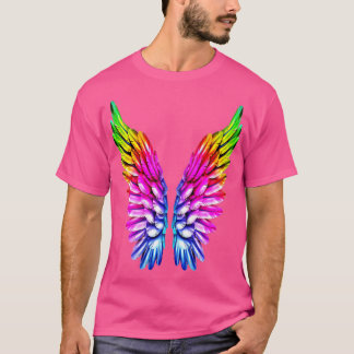 Pridet Angel för Lesbisk av LGB Rainbow Vingar Rai T Shirt