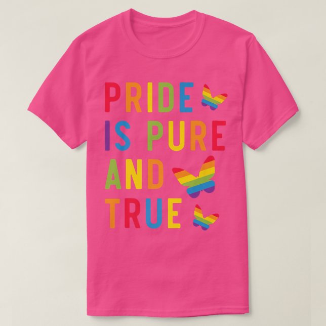 Pridet är rent och det riktiga Pridet för hbt-Höge T Shirt (Design framsida)