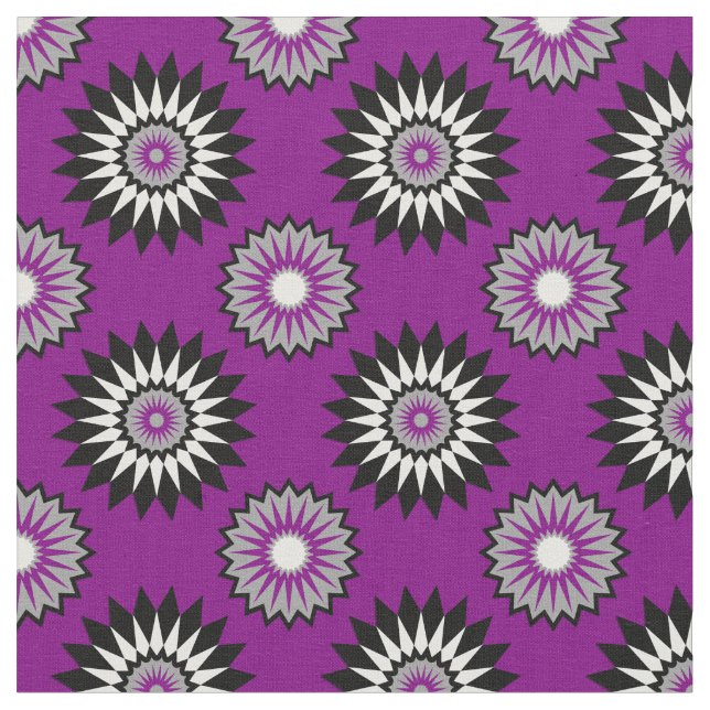 Pridet Asexualitet färg/lila blomma mönster Tyg (Närbild)