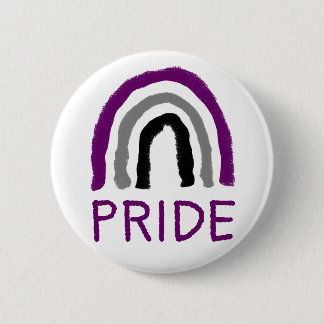 Pridet Asexuellt Ace målat Crayon Rainbow Knapp