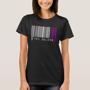 Pridet Asexuellt Barcode: Du tillhör Ally Cute Aes T Shirt
