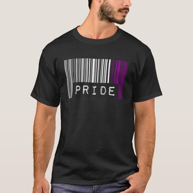Pridet Asexuellt streckkod Månad Cute Ace Aestheti T Shirt (Framsida)