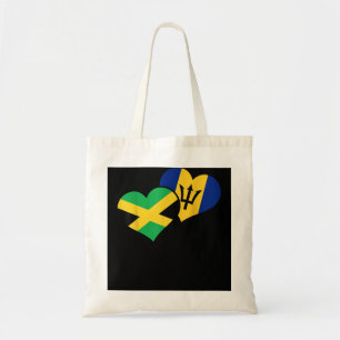 Pridet Barbados' Jamaica Hearts Bajan Jamaican Fla Tygkasse