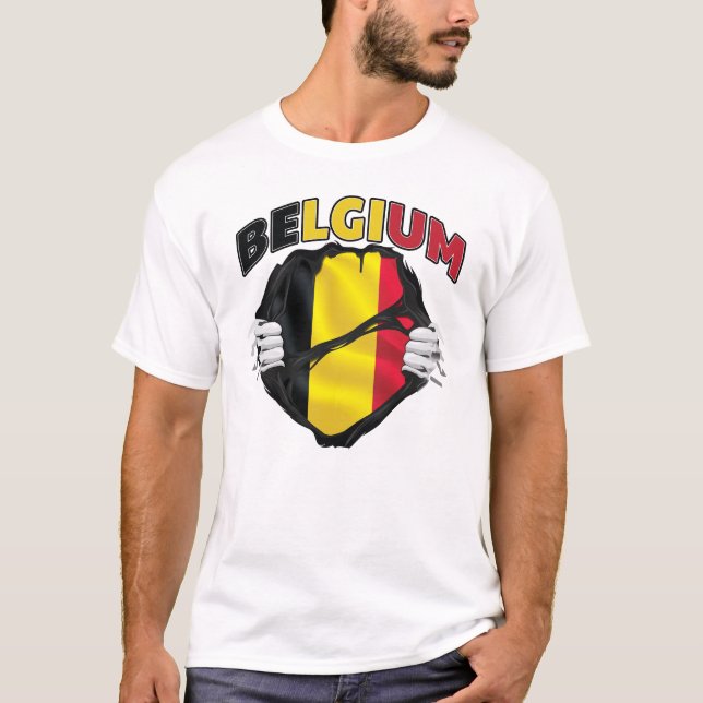 Pridet Belgien T Shirt (Framsida)