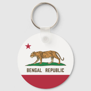 Pridet Bengal Republic Tiger Flagga Bengali Nyckelring