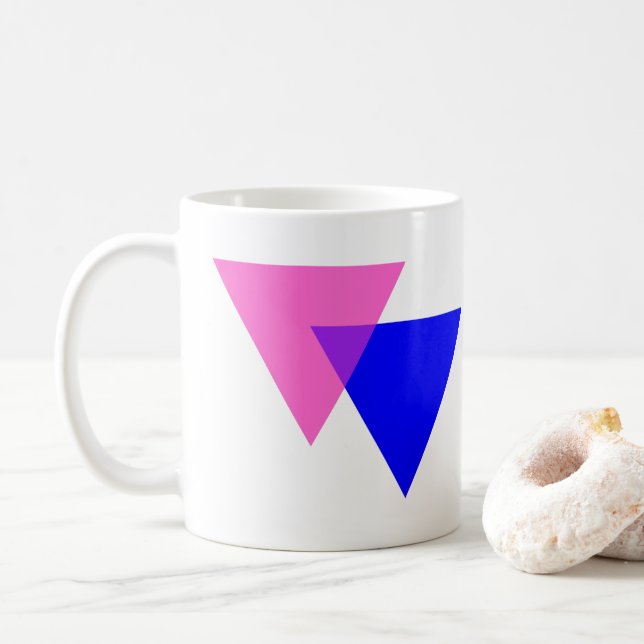 Pridet Biangles Bisexual Kaffemugg (Med munk)