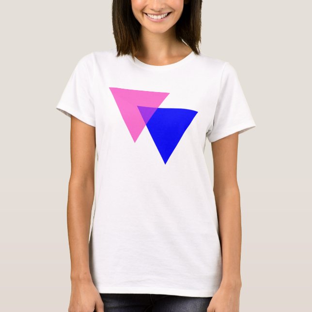 Pridet Biangles Bisexual T Shirt (Framsida)